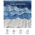 thumbnail image 5 of Abstract Beach Wave Ruffle Bed Skirt California King Size Watercolor Blue Modern Art Adjustable Elastic Dust Bed Skirts Wrap Around Bedskirt Wrinkle Free Easy Fit with 18 Inch Drop, 5 of 8