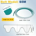 thumbnail image 2 of S5M Open Ended Timing Belt, 10mm Width x 2 Meter Length, 5mm Pitch Length, White, 2 of 6
