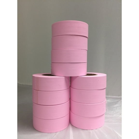 Tape Planet Light Pink Flagging Tape 1-3/16" Non-Adhesive Plastic Ribbon (12 Roll/Case)