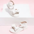 thumbnail image 5 of Duqingm Summer Sandals Girls Sandals Fashion Bow Summer Shoes for Toddler/Little Kid White,1, 5 of 6