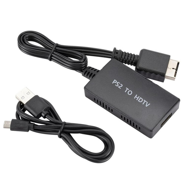 PS2 to HDMI Converter Video AV Adapter 3.5mm Audio Output for HDTV Monitor