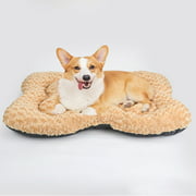 Stcomart Washable Dog Bed, Cute Dog Mat for Small Dogs, Champagne