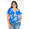 thumbnail image 4 of Blusa con jareta Roman Fashion Tallas Extras 1761 Azul claro 40, 4 of 6