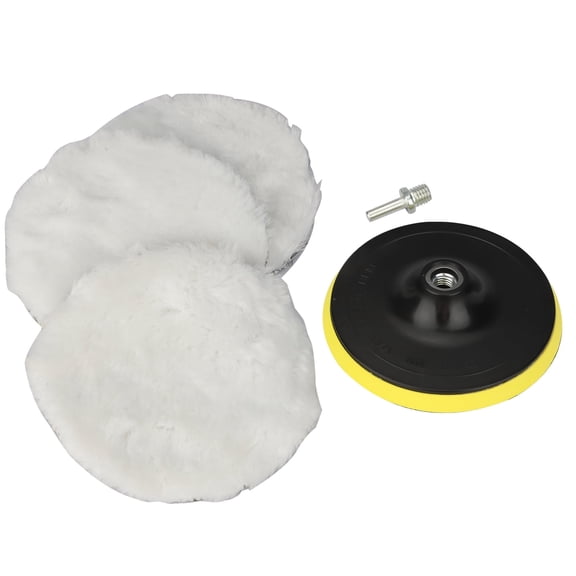3pcs 6'' Wool Polishing Pads, EEEkit Hook & Loop Buffing Pads for Car Paint Correction, Cutting Compound, Scratch Removal