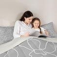 thumbnail image 5 of jejeloiu Abstract Geometric Stripes Twin Comforter Sets,Gray White Bedding Set For Teens Boys Reversible 2pcs, 5 of 8