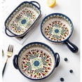 thumbnail image 4 of Baking Tray With Handle, Home Ceramic Retro Tableware Bowl, Salad Dish, Multifunctional Large Capacity, 4 of 13