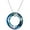 Blue, variant on Mother's Day Gifts for Women, 925 Sterling Silver Circle Necklace with Austrian Crystal, Jewelry Gifts for Women Mother Wife