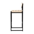 thumbnail image 5 of 2pcs Bar Chairs With Woven Seat, Metal Frame, Modern Elegance, For Kitchen, Dining, Living Room, Up To 220lbs, 15.08"w X 34.46''h Stools Of 2, Construction, Paper Rope Weave Versatile For Anywhere,, 5 of 7