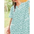 thumbnail image 4 of Avidlove Women Button Down Front Dusters Housecoat Oversized Nightgown Short Sleeve Lounge Dress Sleepwear with Pockets, 4 of 7