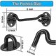 thumbnail image 5 of 2 Pieces 3 Inch Stainless Steel Black Wind Hook Thickened Vintage Window Hook Accessories Door And Window Hook, 5 of 5