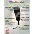 thumbnail image 2 of MadSportsStuff 3-Stripe Baseball & Softball Stirrup Socks - Black/Graphite/White, Small, 2 of 2