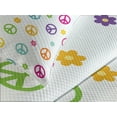 thumbnail image 4 of Ambesonne Colorful Quilted Bedspread Set 3 Pcs, Old Peace Sign, King Size, Multicolor, 4 of 5