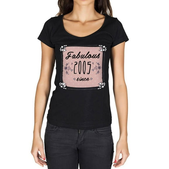 Women's Graphic T-Shirt Fabulous Woman Since 2005 19th Birthday Anniversary 19 Year Old Gift 2005 Vintage Eco-Friendly Ladies Short Sleeve Novelty Tee