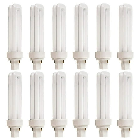 Luxrite Cf18dd 841 18 Watt Double Compact Fluorescent Light Luxrite Cf18dd 841 18 Watt Double Compact Fluorescent Light Bulb 4100k Cool White 1200 Lumens G24d 2 Bi Pin Base 12 Pack Com