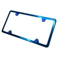 thumbnail image 3 of Slim 4 Holes Style Powder Coated Candy Blue Stainless Steel License Plate Frame with Aluminum Screw Cap, 3 of 8