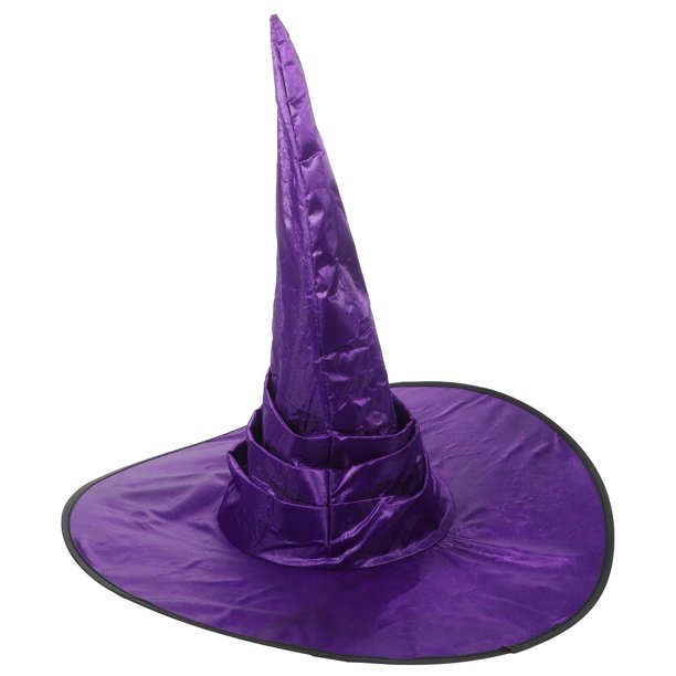 GAXIRE Sombrero de bruja de Halloween, sombrero de bruja de ala ancha para cosplay, disfraz de mascarada para fiesta de Halloween