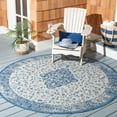 thumbnail image 3 of SAFAVIEH Courtyard Kebo Traditional Indoor/Outdoor Area Rug, 4' x 5'7", Blue/Grey, 3 of 11