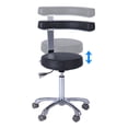 thumbnail image 4 of golytefs Medical Stool with Wheels And Backrest Height Adjustable Rolling Stool Salon Shop Home And Medical Dental Assistant Chair (without Foot Rest), 4 of 8