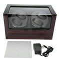 thumbnail image 1 of Watch Winder Case Watch Display Winder Automatic Display Box Automatic Display Case Mechanical Watch Winder For 4 Automatic Watches Holder Storage Display Case Red Black,US Plug, 1 of 8