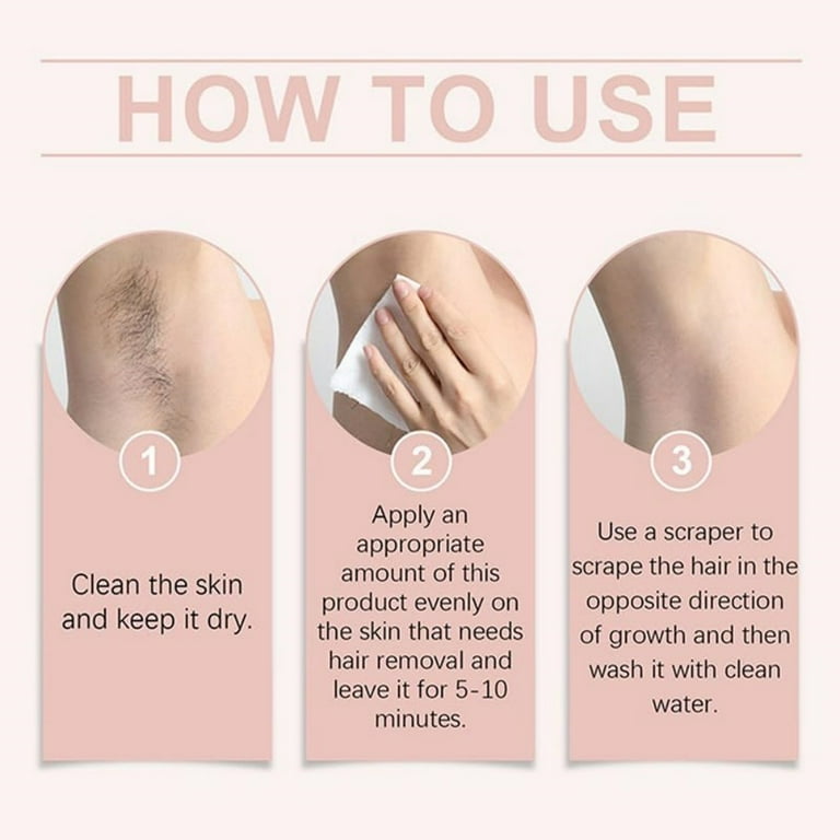 Bye Bye Bush, Bye Bye Bush Hair Removal, Pubic Hair Removal Cream, Hair Removal Cream for Face, Legs, and Underarms, Gentle formula 50G/1.76Fl.Oz (4Pcs)