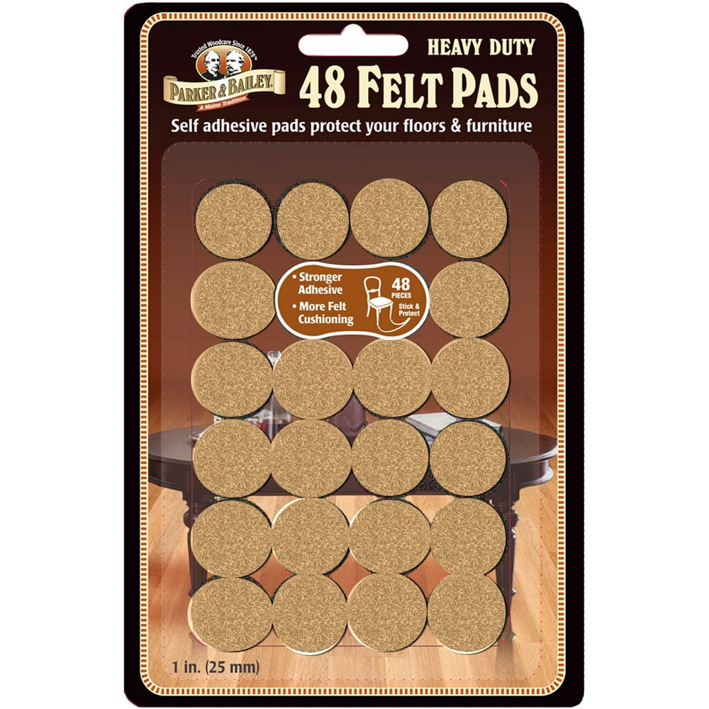 Parker & Bailey Heavy duty felt pads 48 pk, 1 inch felt pads Walmart