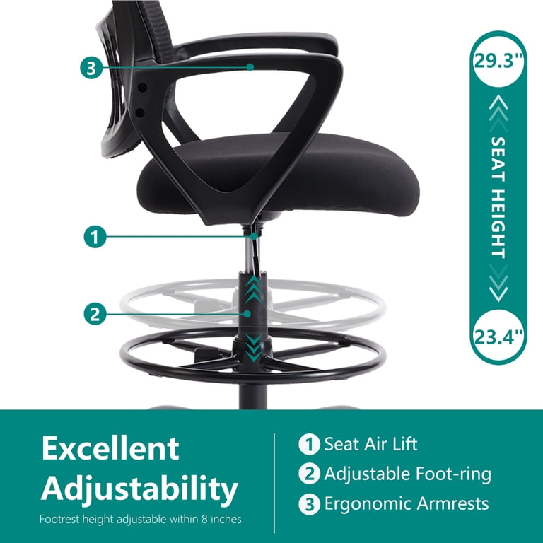 Adjustable Height Drafting Chair Base Edx Drafting Chair