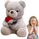 thumbnail image 2 of Muñeca de peluche con forma de osito de peluche con forma de rosa, rosa artificial hecha a mano, regalo de decoración de mesa para mujeres, decoración atemporal del día de San Valentín para cumpleaño, 2 of 4