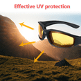 thumbnail image 5 of 3-Pack Motorcycle Riding Glasses for Adults Tween - 100% UV Windproof/Dustproof Goggles with Foam Cushion for Cycling, Biking, Outdoor Sports(Clear,Gray,Yellow), 5 of 7