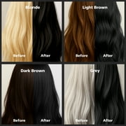 (4 pack) Herbishh Black Color Shampoo for Gray Hair, Permanent, Men & Women (500 ml)