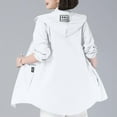 thumbnail image 6 of Dasayo White Coat for Women Windbreaker Full-Zip Plus Size Hiking Hooded Light Weight Jacket Womens Jacket XXL, 6 of 6