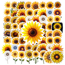 fresh Sunflower Stickers, Waterproof Sunflower Sticker for Water Bottle Laptop Phone Cases Planner Skateboard Luggage Helmet Party Favor Decor, Ideal for Adults Teens Teacher Rewards