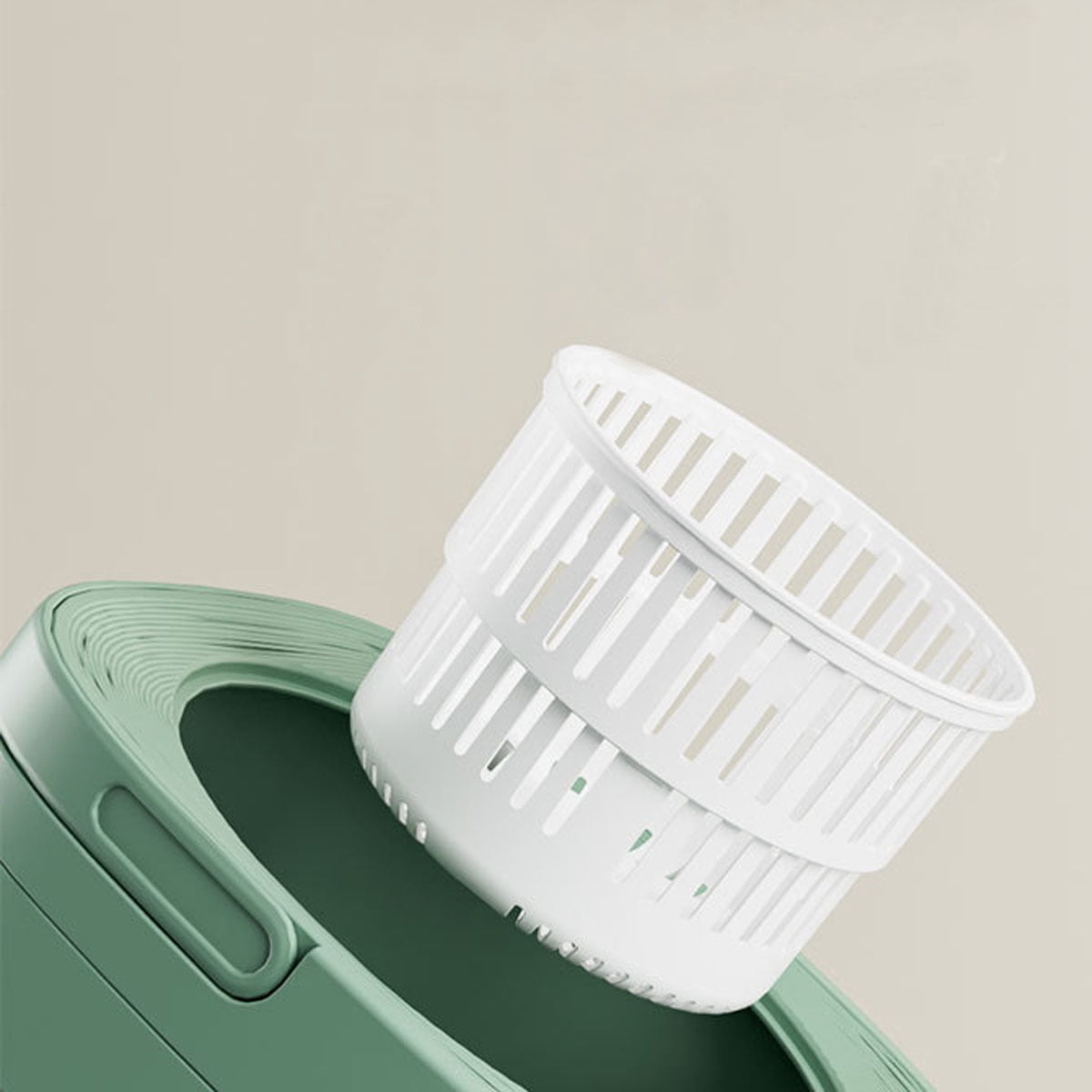 Portable Washing Machine, Foldable Mini Washer with Drain Basket, 3 Modes Deep Cleaning - 6.5L High Capacity for Lingerie, Personal, Baby, Delicates Cleaning(Green)