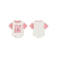 thumbnail image 3 of Infant Baby Girl Birthday Jumpsuit Letter Print Short Sleeve Round Neck Romper Cute Bodysuit, 3 of 10