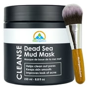 Dead Sea Mud Mask With Brush for Skin Pore Cleansing, Removes Dirt & Leaves Skin Soft (250g./8.8oz.)