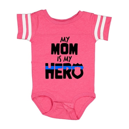 

Inktastic My Mom is My Hero Police Officer Family Gift Baby Boy or Baby Girl Bodysuit