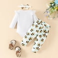 thumbnail image 6 of ZRBYWB Boys Girl Outfits Long Sleeve Letter Romper Bodysuit Cartoon Print Pants Headbands Outfits Baby Clothes, 6 of 6