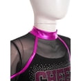 thumbnail image 4 of iiniim Robe d'Uniforme de Cheerleading pour Filles Tenue de Cosplay Costume d'Uniforme Scolaire Danse Noir&Rose Vif 16, 4 of 5