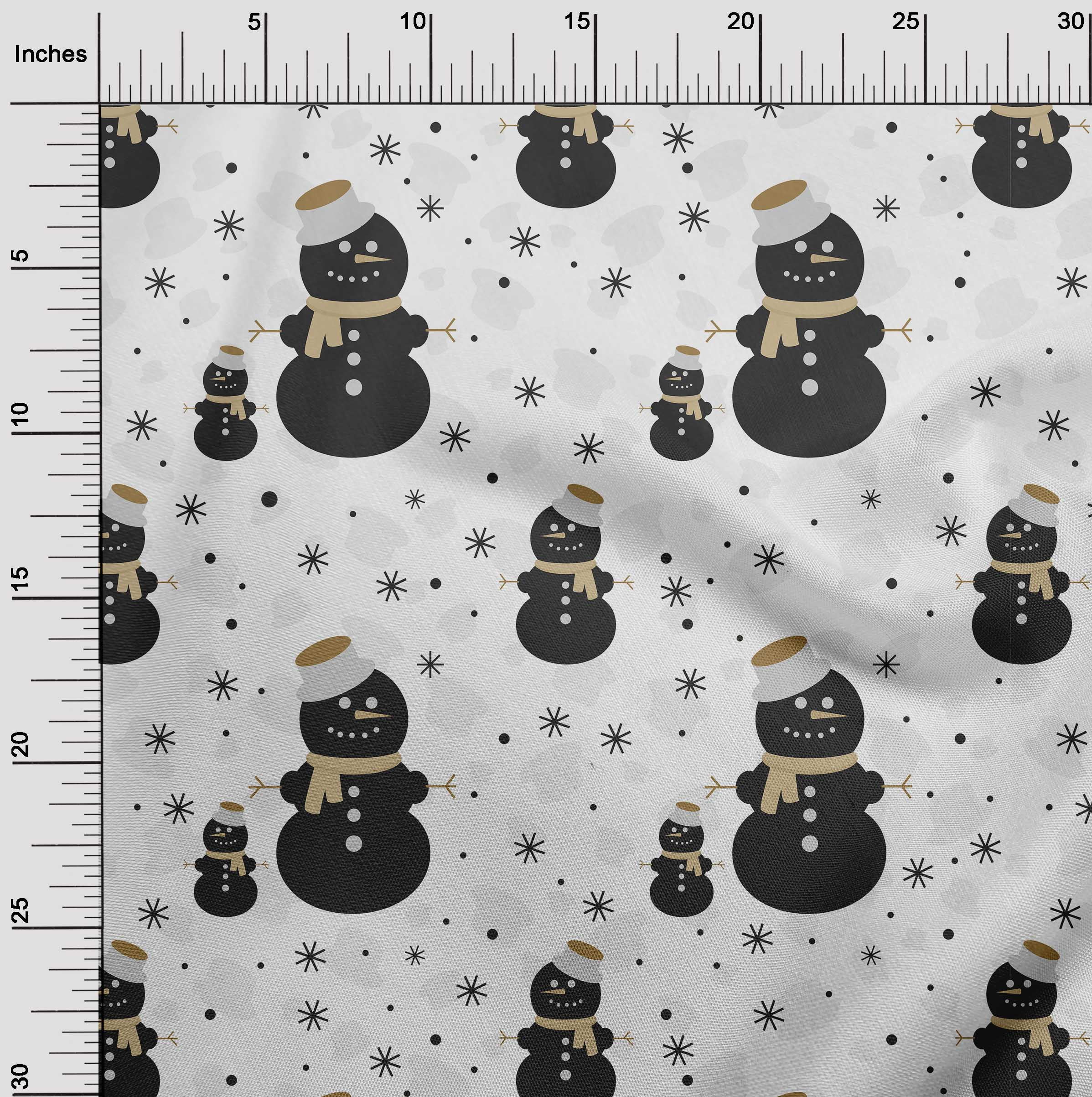 oneOone Polyester Spandex White Fabric Merry Christmas Quilting Supplies Print Sewing Fabric By The Yard 56 Inch Wide