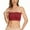 Wine, variant on Gymayou Women Seamless Strapless Bandeau Bra Breathable Mesh Tube Top Stretch Wireless Wrap Top for Daily Under Outfits Black 2XL