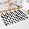 thumbnail image 4 of Black and White Checkerboard Checkered Pattern Bathroom Rugs Mat,Non Slip Microfiber Bathroom Rug,Rubber Backing,Soft Bathroom Mats for Bathroom Floor,Tub and Shower,17x27in(43x68cm), 4 of 5