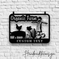 thumbnail image 3 of Handmadetneonsign Custom Outdoor Organic Farm Hanging Metal Sign, Farm Name Sign Outdoor Metal Sign, 3 of 4