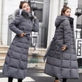 thumbnail image 2 of 50% Off Clear! Viikei Womens Coats and Jackets Plus Size Women Fashion Long Collar Padded Coat Slim Thick Coat Warm Cotton Down Jacket, 2 of 4