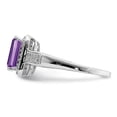 thumbnail image 3 of Sterling Silver Rhodium-plated Amethyst & Diamond Ring QR3055AM, 3 of 5