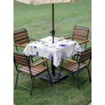 thumbnail image 4 of Outdoor Tablecloth with Umbrella Hole for Patio/Picnic/Party/Camping, Spring Purple Flowers Waterproof Table Cloth Square Cover Washable, Wildflowers Country Botanical Rustic (60"x 60"), 4 of 8