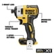 thumbnail image 3 of Destornillador de impacto DEWALT 20V MAX* XR DCF887P1 de 3 velocidades y 1/4 pulgadas, 3 of 7