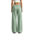 thumbnail image 7 of VV AVEORS Wide Leg Sweatpants Women Baggy High Waisted Gym Workout Joggers Elastic Waist Track Pants Mint Green 2XL, 7 of 7