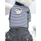 thumbnail image 5 of Four-Legged Striped Bear Overall Pants For Autumn, Pet Clothes For Small And Medium Dogs, 5 of 5