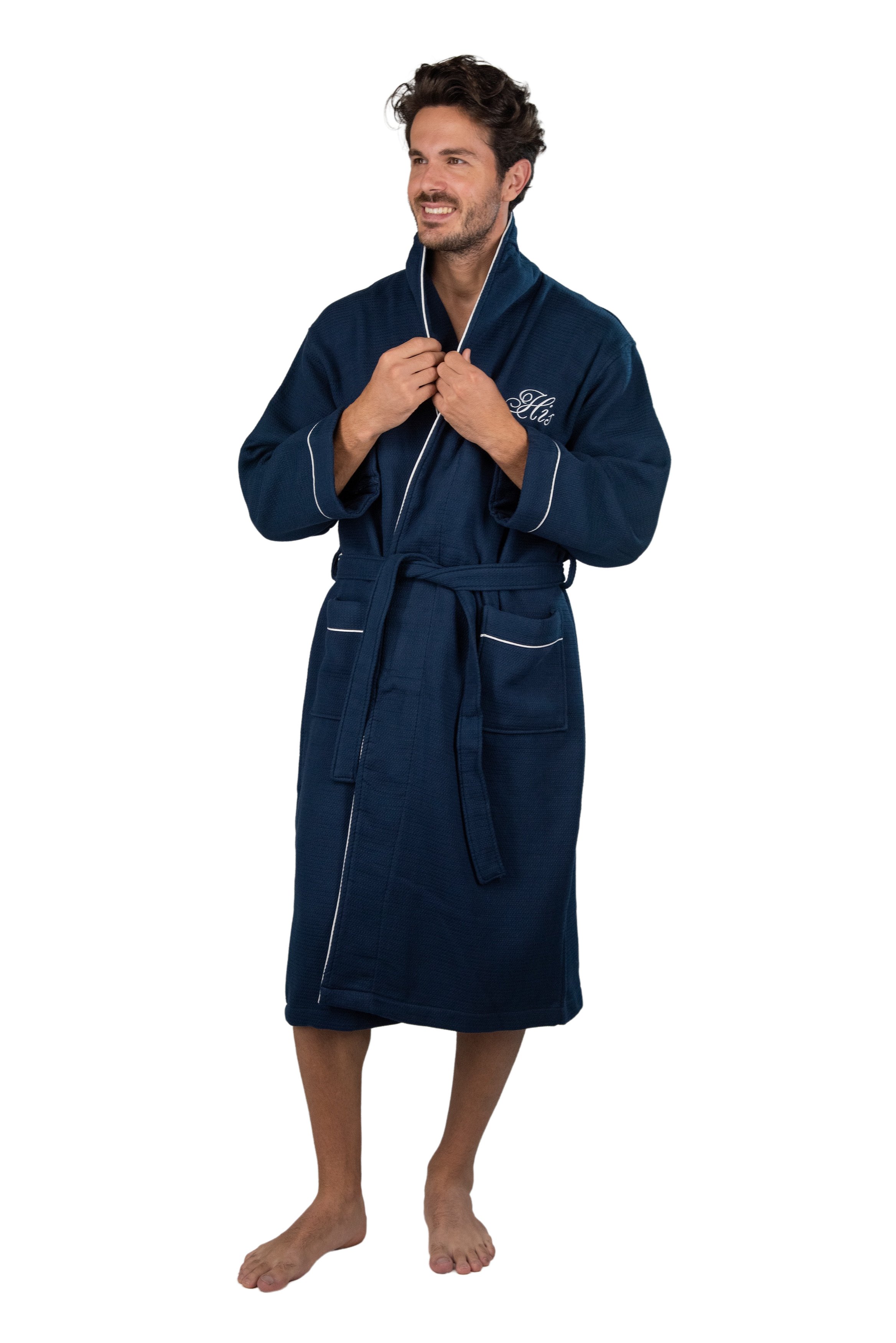 His and Hers Waffle Bathrobes | Couples Bathrobe Set - image 6 of 7