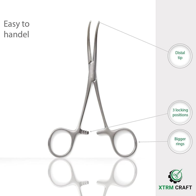 XTRM Craft 7.25 Hemostat - Curved, Stainless Steel 