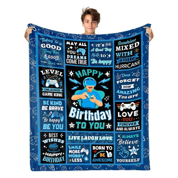 AUQ Birthday Gifts,1 2 3 4 5 6 7 8 9 10 11 12 13 14 15 16 17 18 19 20 Year Old Boy Birthday Gift,Birthday Gifts For Him,Boyfriend Birthday Gift Ideas,Birthday Gifts For Boys,Kids Blanket 40x50in